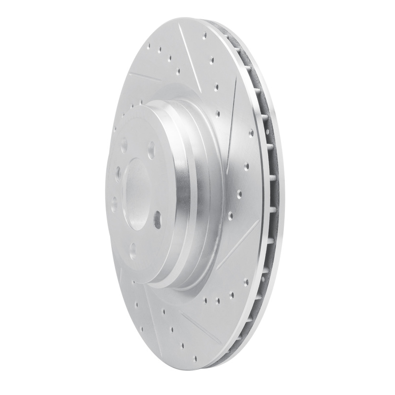 BMW ALPINA B7 Brake Rotor (1) - Rear Right - R1 Concepts - Drilled & Slotted - Silver - `09-`19